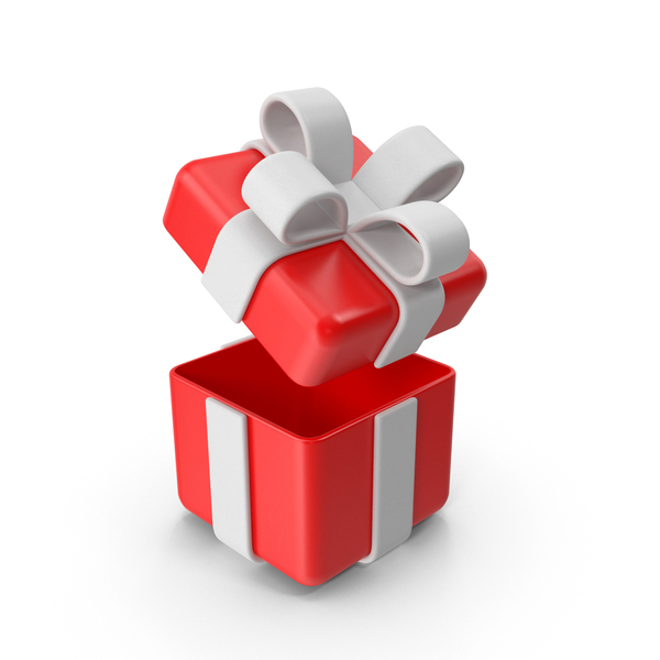 Holiday Accessories: Open Red Gift Box PNG & PSD Images