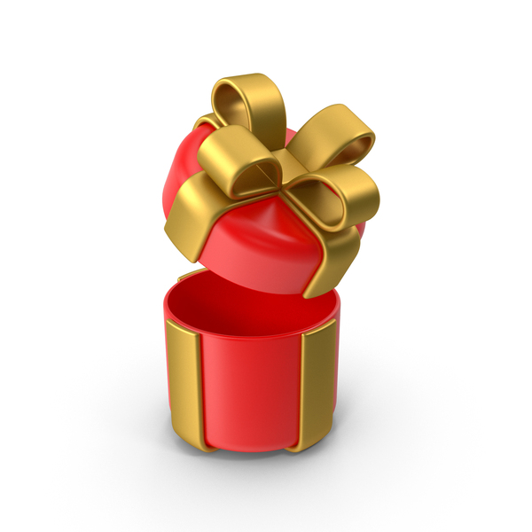 Holiday Accessories: Open Red Gift Box PNG & PSD Images