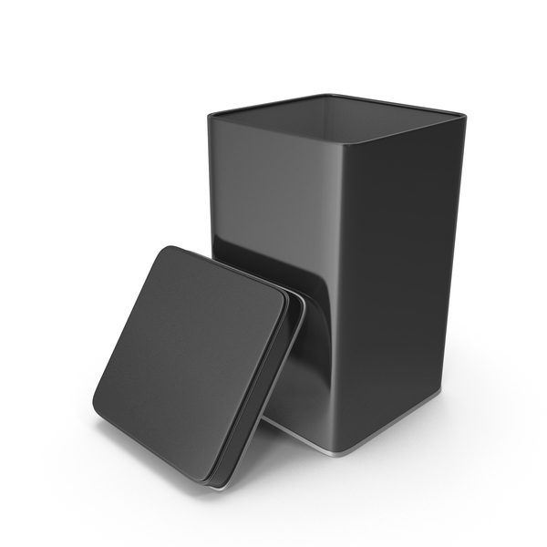 Can: Open Tin Black PNG & PSD Images