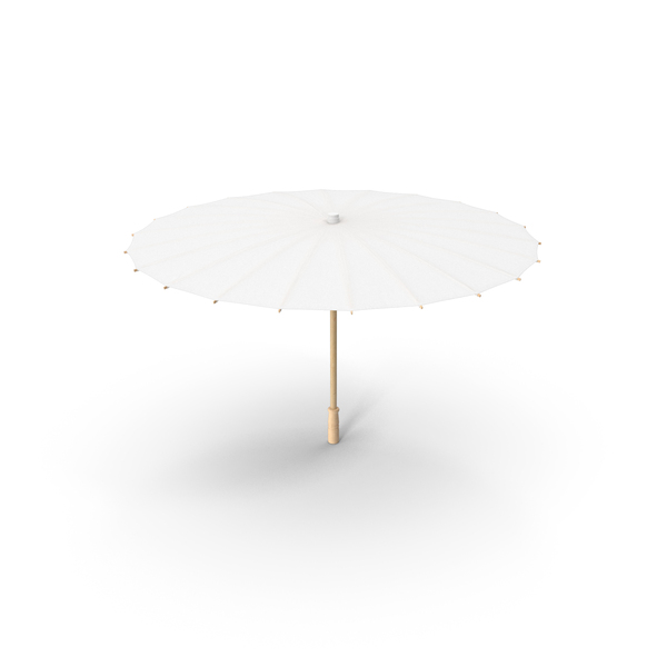 Umbrella: Open White Chinese Parasol PNG & PSD Images