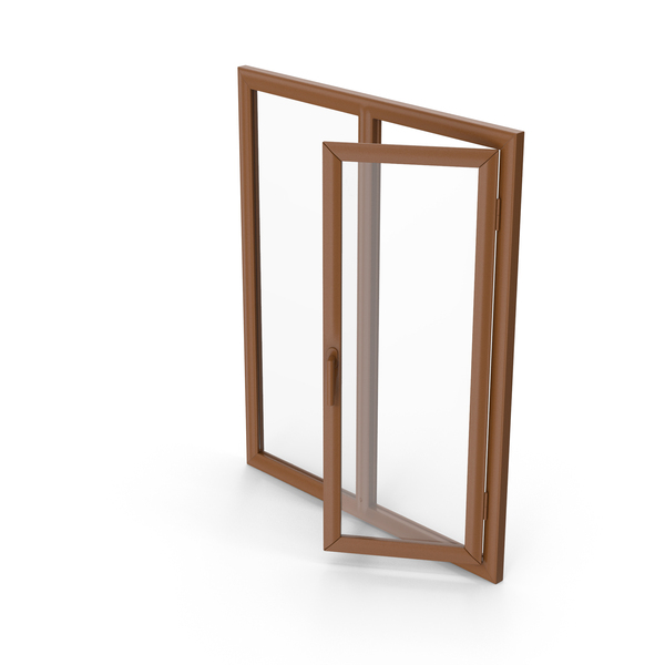 Opened Brown Window PNG & PSD Images