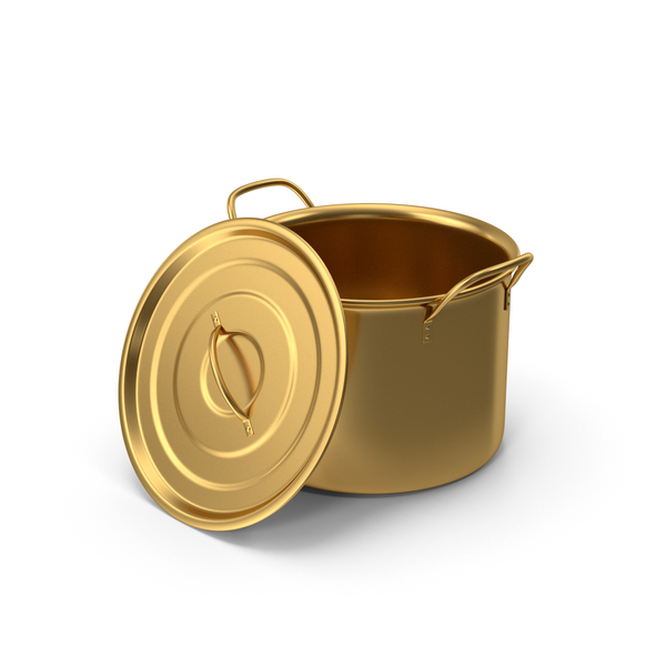 (Cookware): Opened Gold Pot PNG & PSD Images (Cookware): Opened Gold Pot PNG & PSD Images