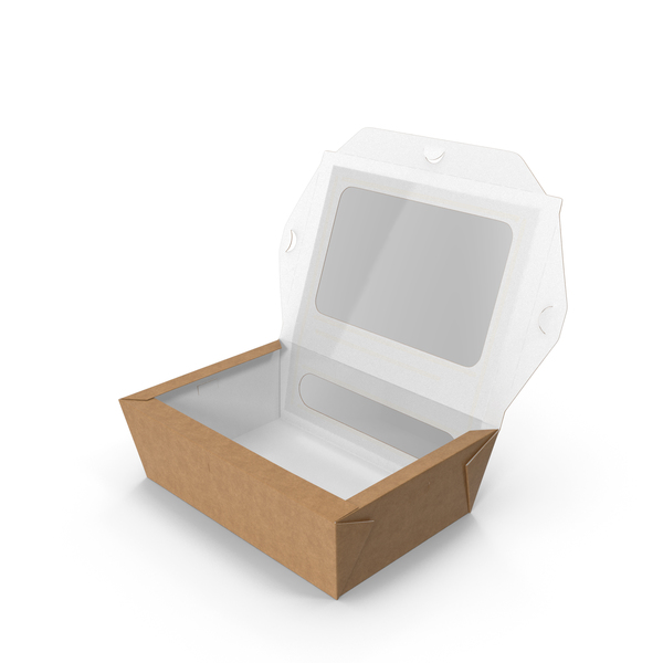 Takeaway Container: Opened Kraft Food Box with Window Large PNG & PSD Images Takeaway Container: Opened Kraft Food Box with Window Large PNG & PSD Images