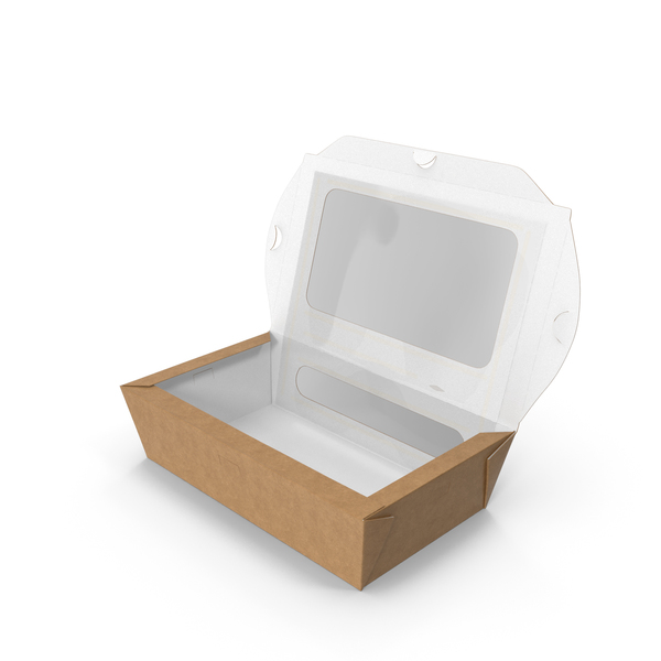 Takeaway Container: Opened Kraft Food Box with Window Medium PNG & PSD Images Takeaway Container: Opened Kraft Food Box with Window Medium PNG & PSD Images