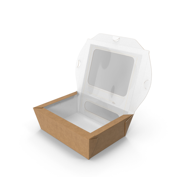 Takeaway Container: Opened Kraft Food Box with Window Small PNG & PSD Images Takeaway Container: Opened Kraft Food Box with Window Small PNG & PSD Images