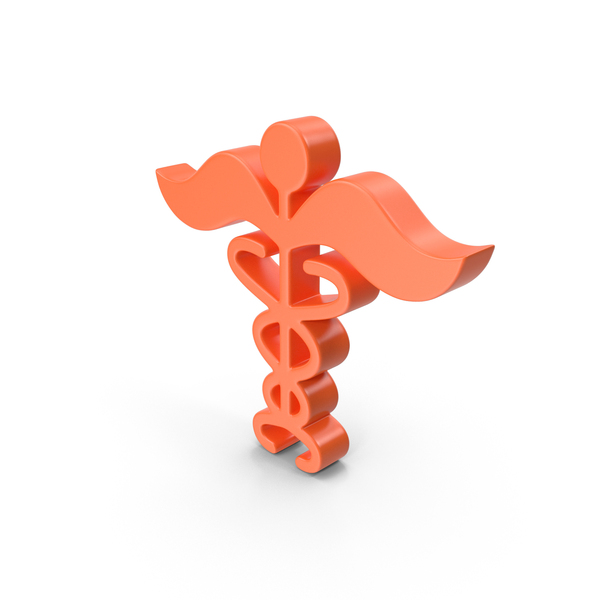 Symbols: Orange Asclepius Icon PNG & PSD Images