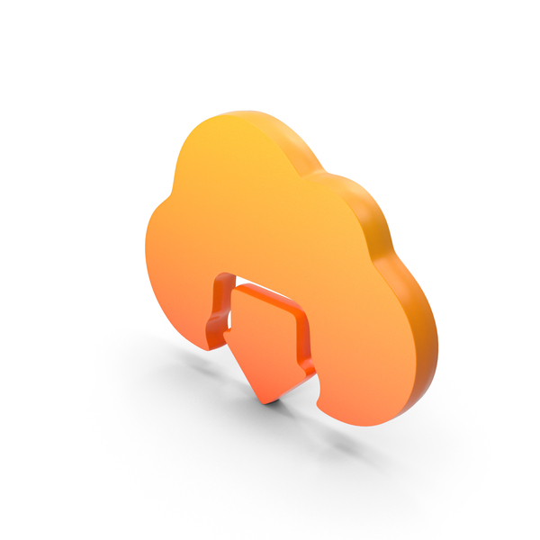 Symbols: Orange Cloud Download Symbol PNG & PSD Images