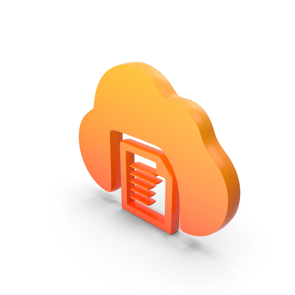 Symbols: Orange Cloud Note Symbol PNG & PSD Images
