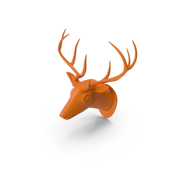 Orange Deer Horn Trophy Wall Head PNG & PSD Images Orange Deer Horn Trophy Wall Head PNG & PSD Images