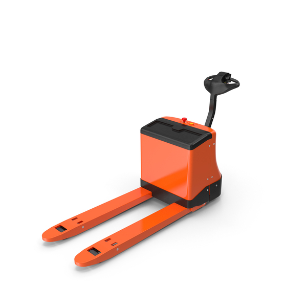 Jack: Orange Electric Pallet Truck PNG & PSD Images