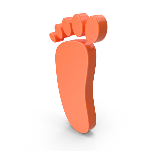 Symbols: Orange Foot Icon PNG & PSD Images