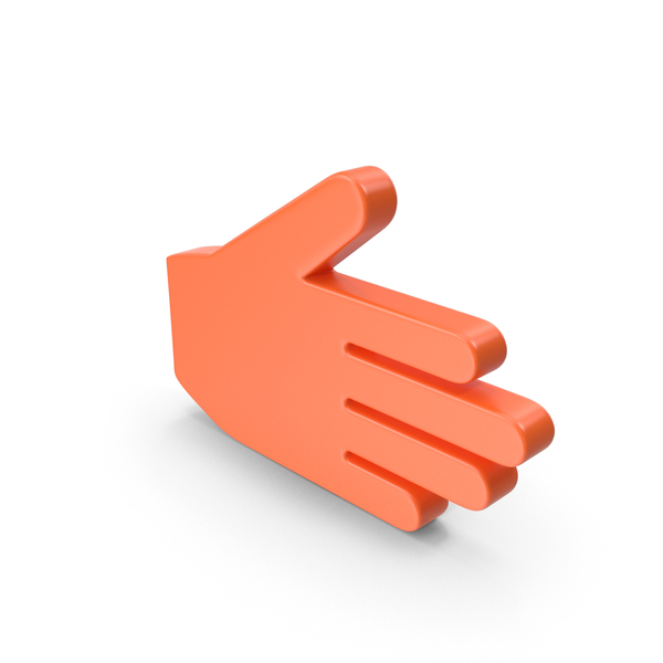 Symbols: Orange Hand Icon PNG & PSD Images