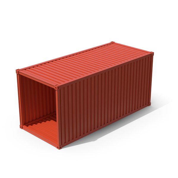 Cargo: Orange Metal Container Opened PNG & PSD Images Cargo: Orange Metal Container Opened PNG & PSD Images