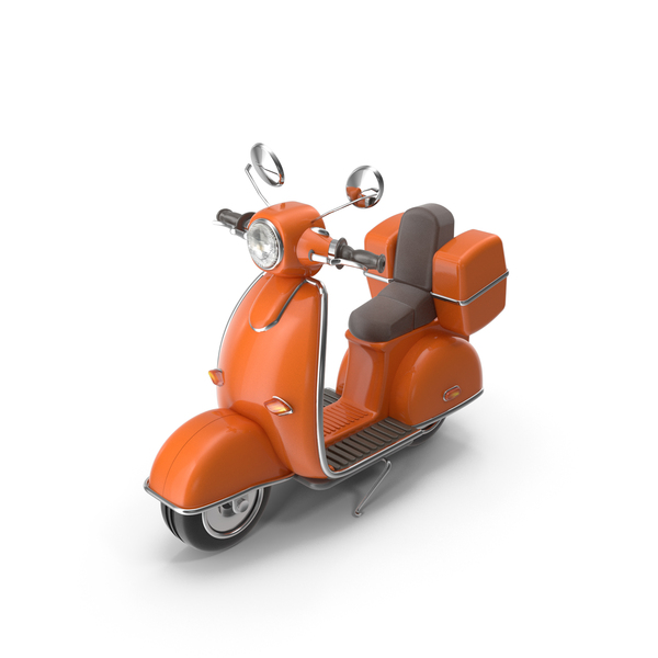 Motorcycle: Orange Retro Scooter PNG & PSD Images Motorcycle: Orange Retro Scooter PNG & PSD Images