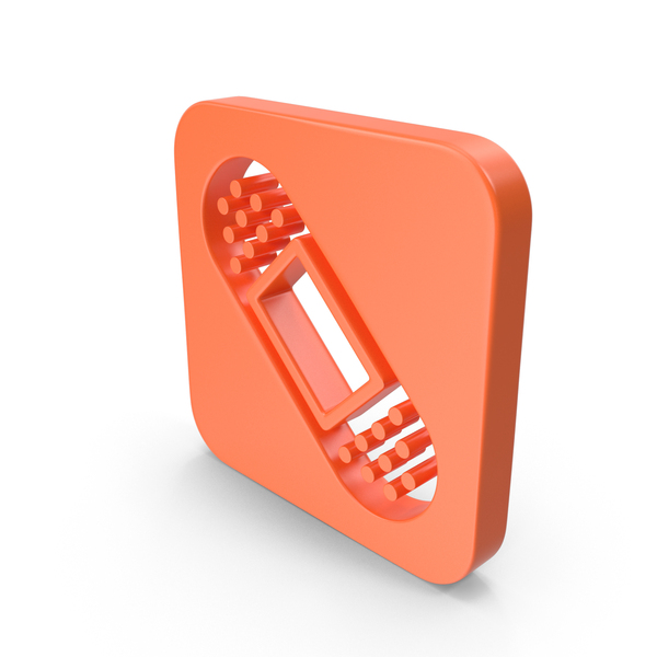 Symbols: Orange Square Bandage Icon PNG & PSD Images
