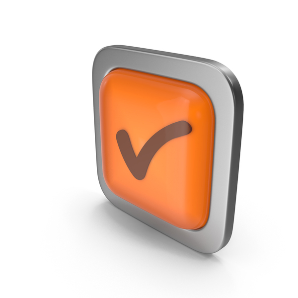 Symbols: Orange Square Check Mark Button Icon PNG & PSD Images Symbols: Orange Square Check Mark Button Icon PNG & PSD Images
