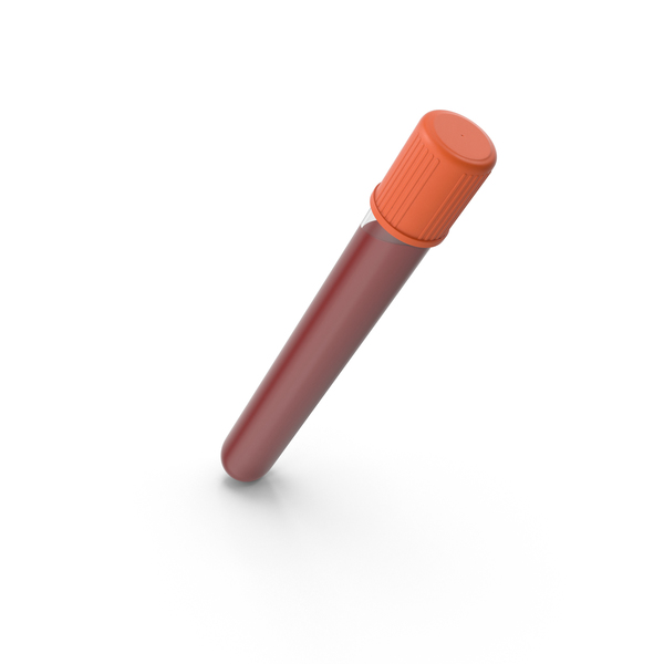 Orange Test Tube With Blood PNG & PSD Images