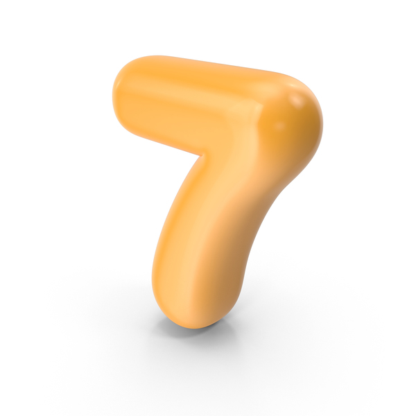 Orange Toon Balloon Number 7 PNG & PSD Images Orange Toon Balloon Number 7 PNG & PSD Images