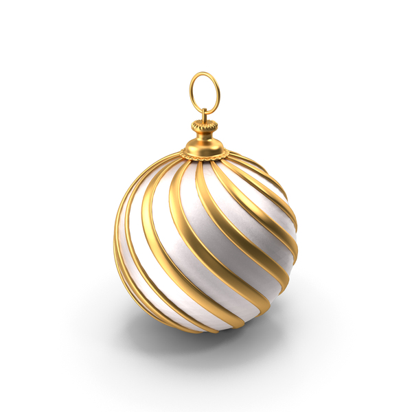 Christmas Ball: Ornament Gold And White PNG & PSD Images Christmas Ball: Ornament Gold And White PNG & PSD Images