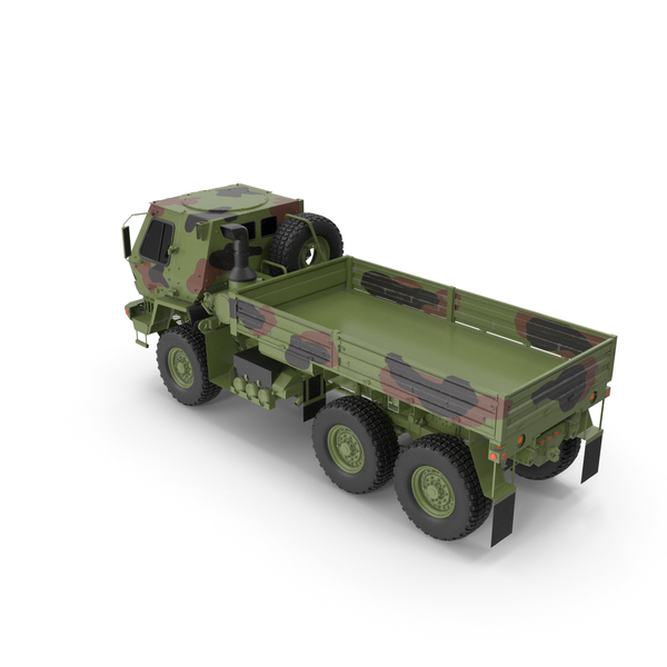 Military: Oshkosh Camouflage Cargo Truck Exterior Only PNG & PSD Images