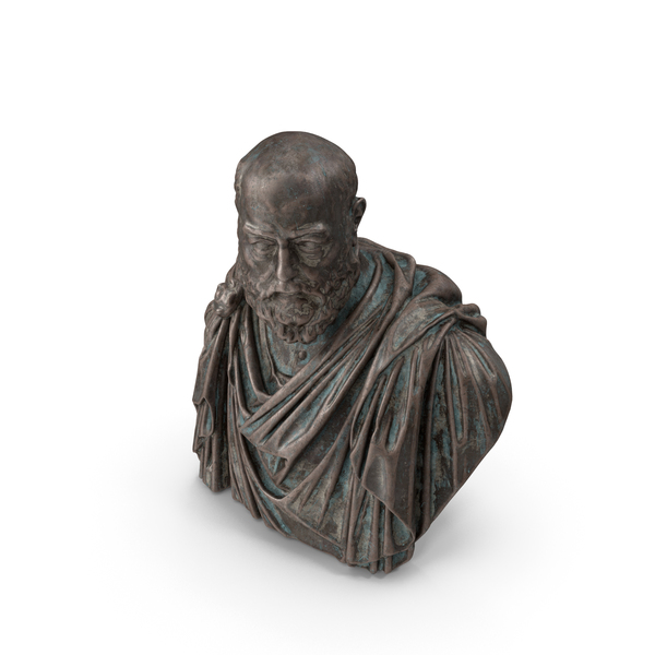 Ottaviano Grimani Bronze Outdoor Bust PNG & PSD Images