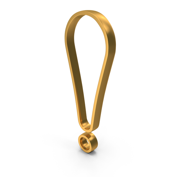 Symbols: Out Line Exclamation Mark Icon Gold PNG & PSD Images
