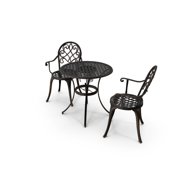 Outdoor 3 Piece Patio Bistro Set of Table and Chairs PNG & PSD Images Outdoor 3 Piece Patio Bistro Set of Table and Chairs PNG & PSD Images