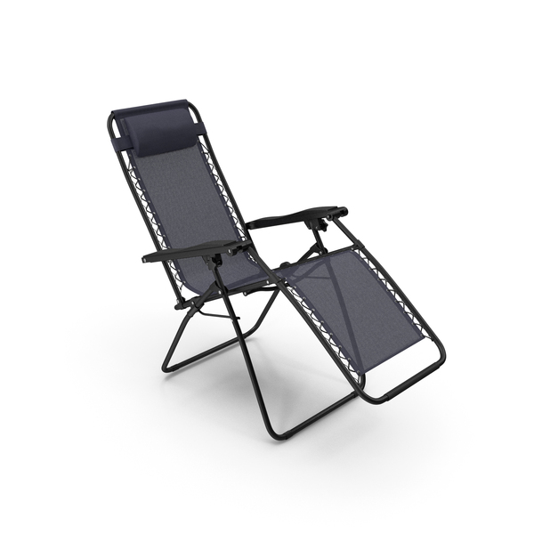 Outsunny Folding Lounge Chair Black PNG & PSD Images
