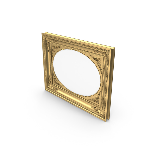Oval Baroque Picture Frame Object Oval Baroque Picture Frame Object