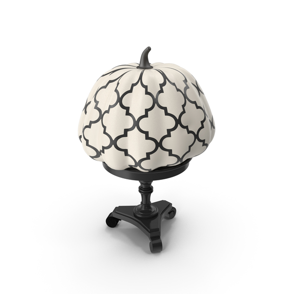 Painted White Pumpkin With Base PNG & PSD Images