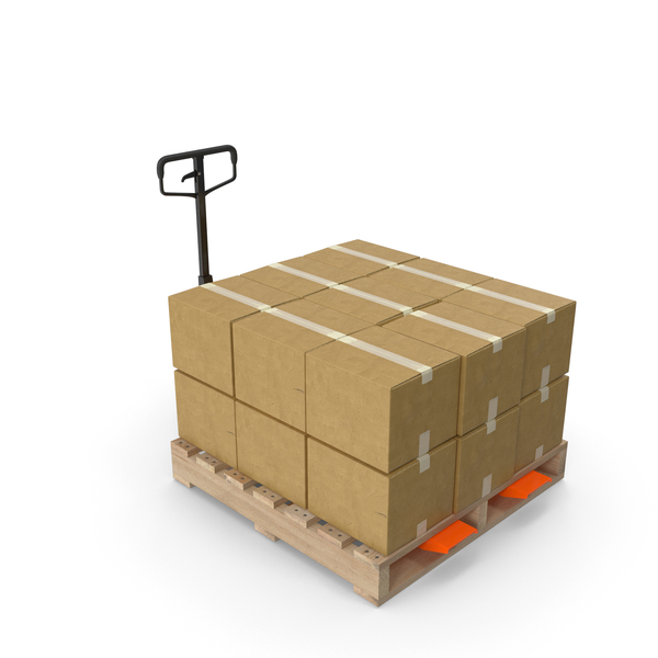 Cardboard Box: Pallet Jack With Wooden Pallet And Boxes PNG & PSD Images Cardboard Box: Pallet Jack With Wooden Pallet And Boxes PNG & PSD Images