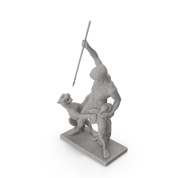 Statue: Panther Hunter Base Stone PNG & PSD Images
