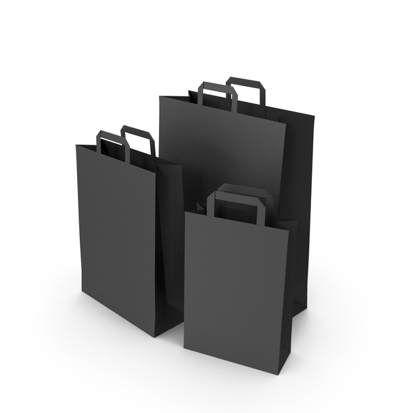 Paper Bags Black PNG Images & PSDs for Download | PixelSquid - S120881620