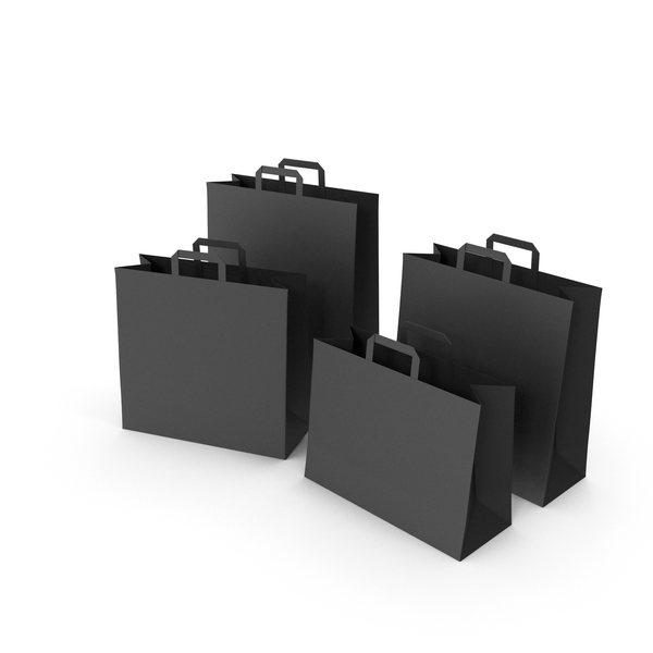 Paper Bags Black PNG Images & PSDs for Download | PixelSquid - S120881643