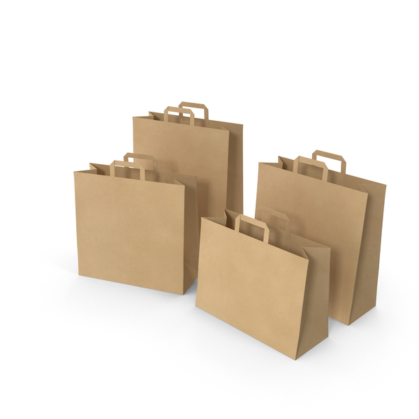Paper Bags Kraft PNG Images & PSDs for Download | PixelSquid - S120881687