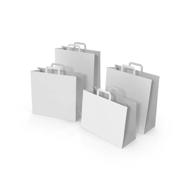 Paper Bags White PNG Images & PSDs for Download | PixelSquid - S120881726