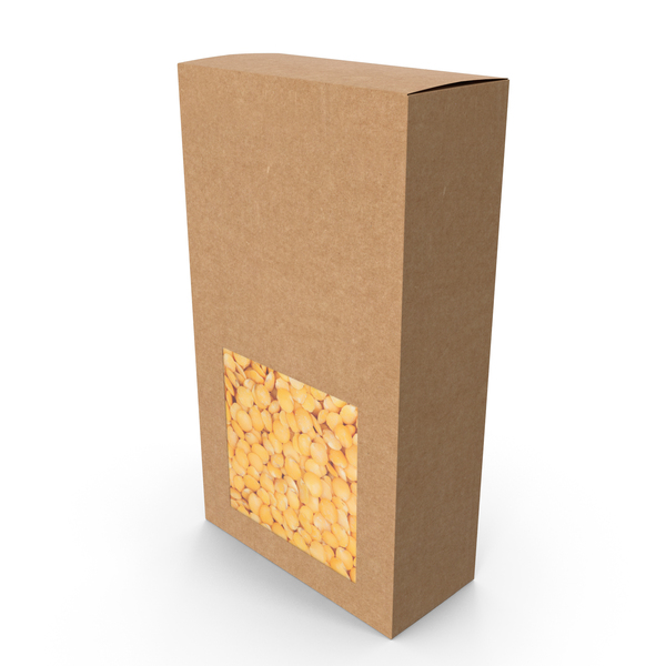 Food Container: Paper Box With Yellow Split Peas PNG & PSD Images