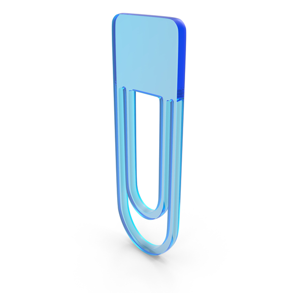 Symbols: Paper Clip Icon Glass PNG & PSD Images
