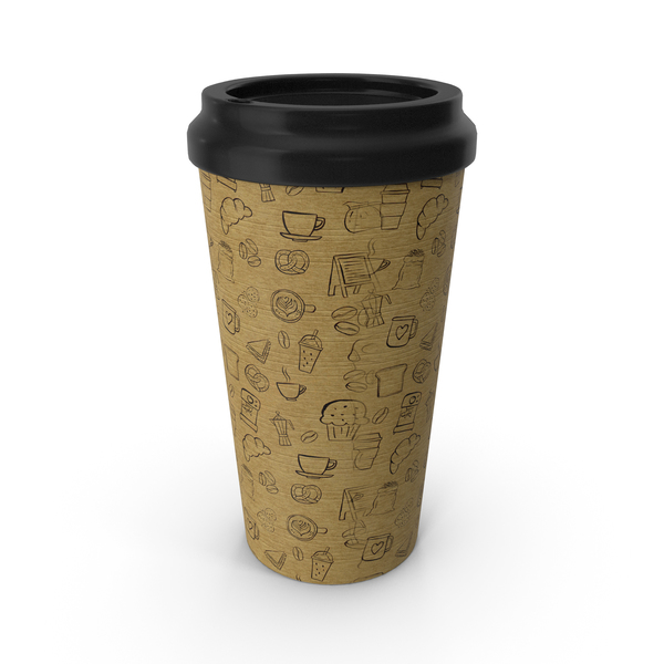 Coffee: Paper Cup Patterned PNG & PSD Images Coffee: Paper Cup Patterned PNG & PSD Images