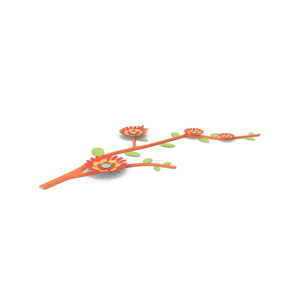 Origami: Paper Flower Branch PNG & PSD Images Origami: Paper Flower Branch PNG & PSD Images
