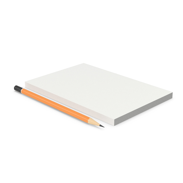 Office Supplies: Paper Stack With Pencil PNG & PSD Images