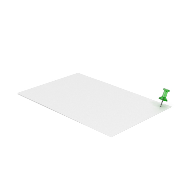 Paper With Green Push Pin PNG & PSD Images Paper With Green Push Pin PNG & PSD Images