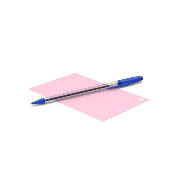 Office Supplies: Paper With Hole And Pen PNG & PSD Images