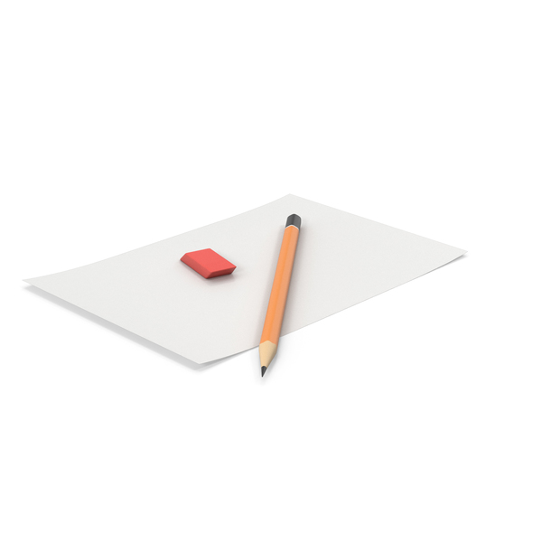 Office Supplies: Paper with Pencil and Eraser PNG & PSD Images Office Supplies: Paper with Pencil and Eraser PNG & PSD Images