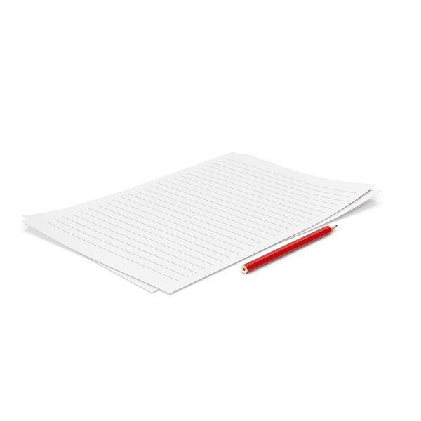 Paper With Pencil PNG & PSD Images