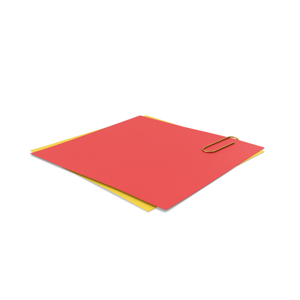 Sticky Note: Papers With Paper Clip Red Yellow PNG & PSD Images Sticky Note: Papers With Paper Clip Red Yellow PNG & PSD Images