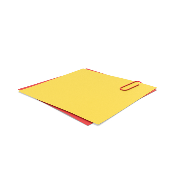 Papers With Paper Clip Yellow Red PNG & PSD Images Papers With Paper Clip Yellow Red PNG & PSD Images