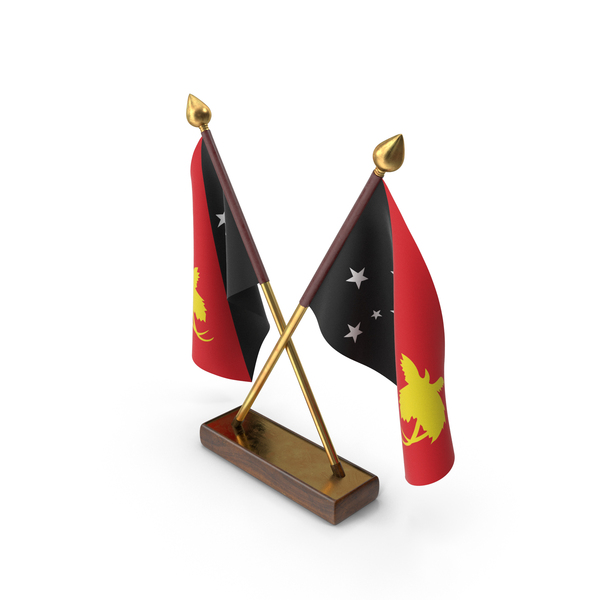 Flag: Papua New Guinea Cloth Two Flags Stand PNG & PSD Images Flag: Papua New Guinea Cloth Two Flags Stand PNG & PSD Images