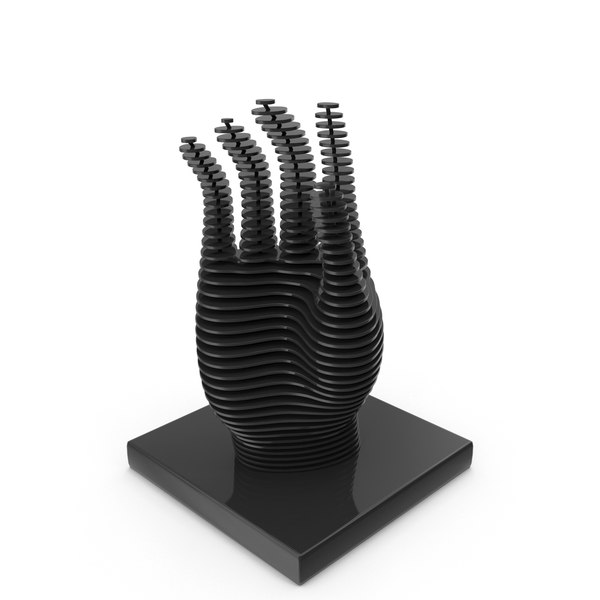 Abstract Sculpture: Parametric Hand Figurine PNG & PSD Images Abstract Sculpture: Parametric Hand Figurine PNG & PSD Images
