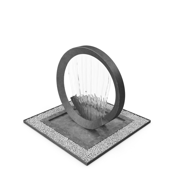 Park Fountain with White Pebble PNG & PSD Images Park Fountain with White Pebble PNG & PSD Images